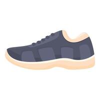 Blue sneaker standing on sole side view running shoe vector