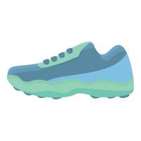 Running shoe showing modern design and green sole vector