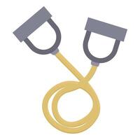 Resistance band lying on white background for working out vector
