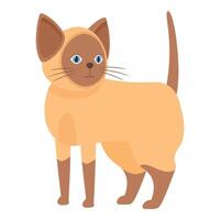 Siamese cat standing and looking illustration vector