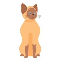 Illustration of a siamese cat sitting calmly vector