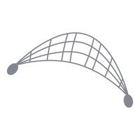 Abstract shape connecting two dots with a curve vector