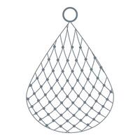 Empty fishing net waiting to be used for fishing vector