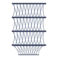Abstract modern architecture facade with criss crossing lines vector