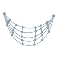 Network grid connecting dots forming curved shape illustration vector