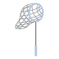 Fishing net with handle standing up isolated on white background vector