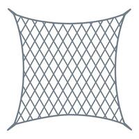 Fishing net forming curved shape on white background vector