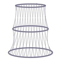 Cooling tower structure standing on white background vector