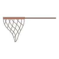 Empty fishing net waiting to be used for catching fish vector