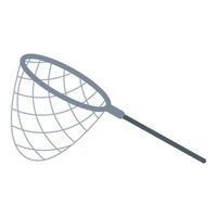 Fishing net with handle is catching something vector