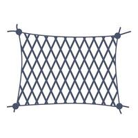 Empty cargo net with knotted ropes stretched out vector