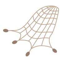 Minimalist fishing net illustration with floats for catching fish vector