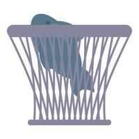 Big fish catching using fishing net illustration vector