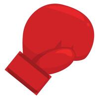Red boxing glove symbolizing strength and competition vector