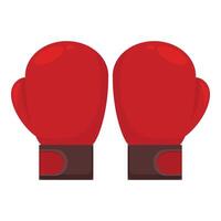 Pair of red boxing gloves is isolated on white background vector