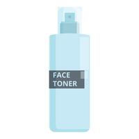 Face toner bottle maintaining healthy skin through cleansing routine vector