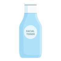 Facial toner bottle standing on white background with copy space vector