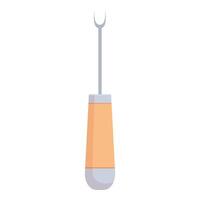 Awl with wooden handle for piercing holes vector
