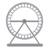 Empty hamster wheel standing on white background vector