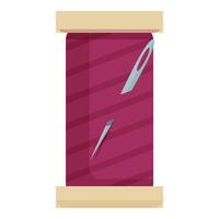 Spool of thread with needles for sewing and tailoring vector