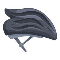 Modern bicycle helmet protecting cyclist head while riding vector