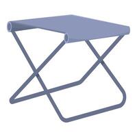 Folding camping stool standing on white background vector
