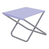 Folding camping stool standing on white background vector