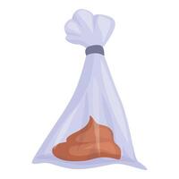 Dog poop in plastic bag being disposed of responsibly vector