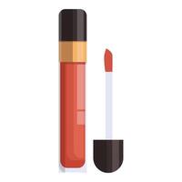 Red lip gloss standing with applicator out vector