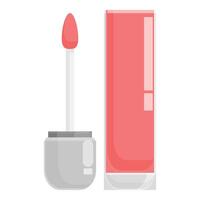 Open tube of red lip gloss standing upright vector
