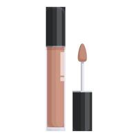 Lip gloss standing with applicator showing color vector