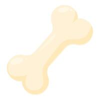 Single clean dog bone lying on white background vector