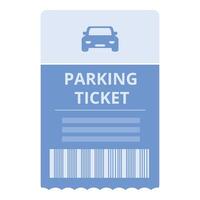 Parking ticket showing fine for illegal parking space vector