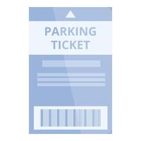 Parking ticket showing through windshield with barcode vector