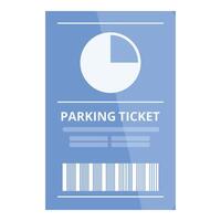 Parking ticket showing time remaining on car dashboard vector