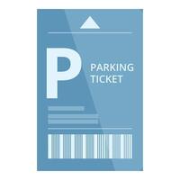 Parking ticket displaying valid parking permission vector