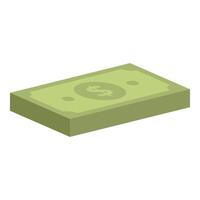 Stack of dollar bills sitting on white background vector