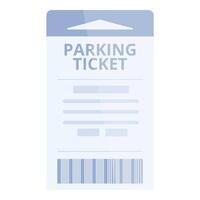 Parking ticket with barcode showing fine for illegal parking vector