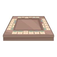 Empty board game on table top view playing fun vector