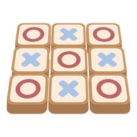 Tic tac toe game board with xs and os is shown vector