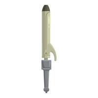 Modern hair curler standing upright on white background vector