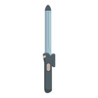 Curling iron making beautiful hairstyle at home or salon vector