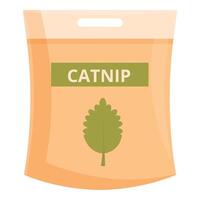 Catnip pack containing dried nepeta cataria leaves for cats vector