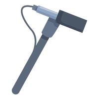 Wired microphone is capturing sound on stand vector