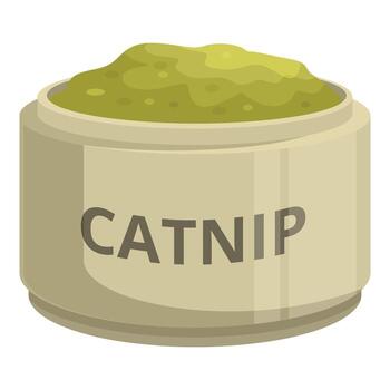 abrió redondo el plastico envase lleno de hierba gatera vector