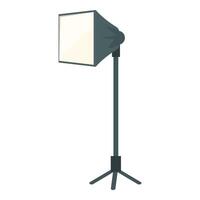 Studio light standing on tripod illuminating object vector
