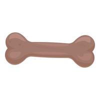 Big dog bone lying with nobody around on white background vector