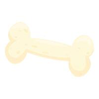 Cartoon dog bone lying with spots on surface vector