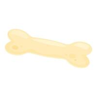 Cartoon drawing of a dog bone lying horizontally vector
