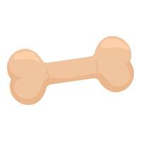 Big dog bone lying for pet shop logo or game ui vector